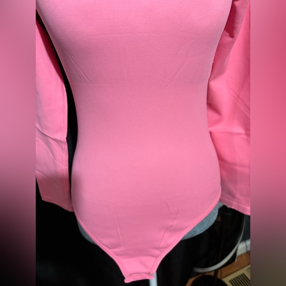 2 Pack Tummy Control Ribbed Long Sleeve BodySuits - Picture 3 of 15